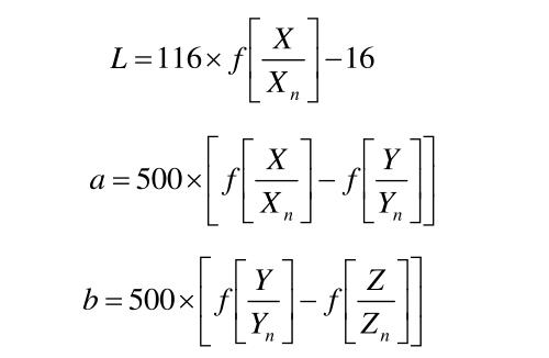 XYZ空间转换CIELab空间01