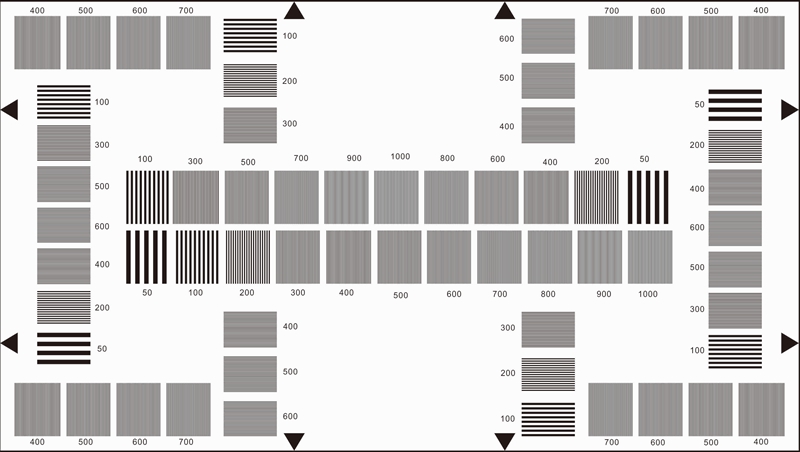 HDTV分辨率测试图卡反射式